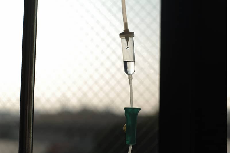 An IV drip