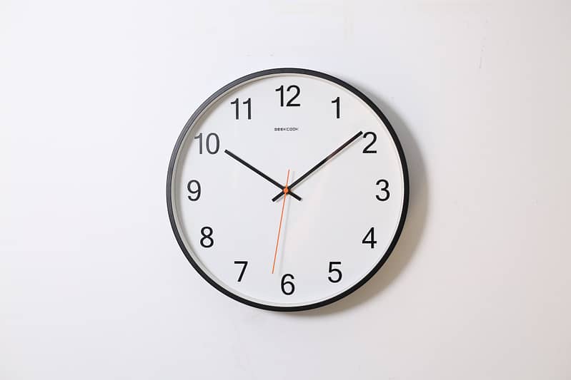 Wall clock reading 10:10