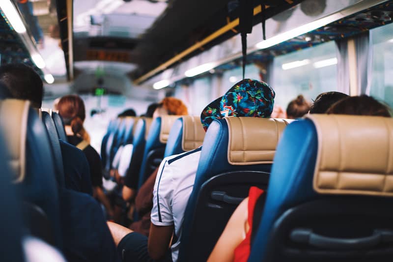 passengers on a bus