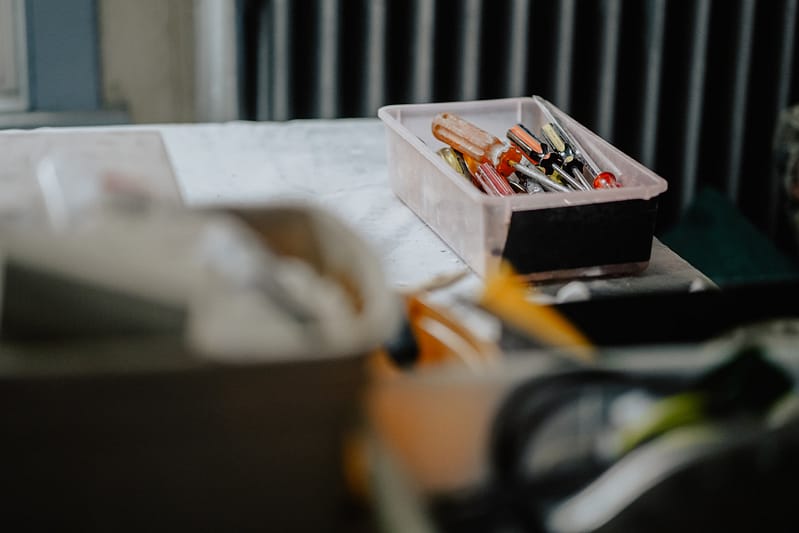 A box of screwdrivers