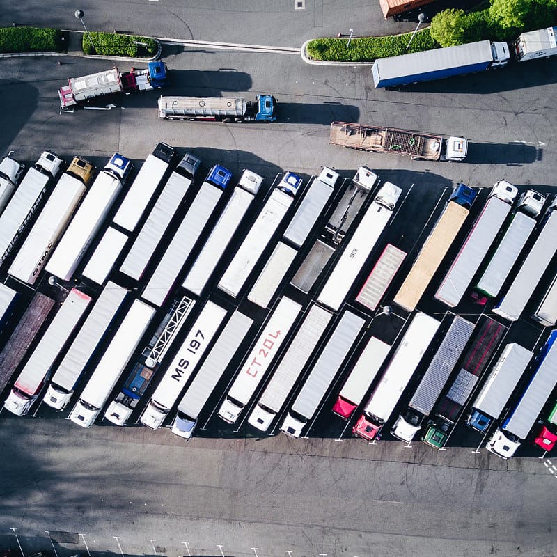 Parked lorries