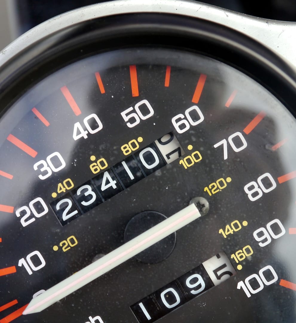 A speed dial in a car